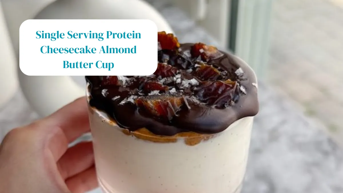 Single Serving Protein Cheesecake Almond Butter Cup