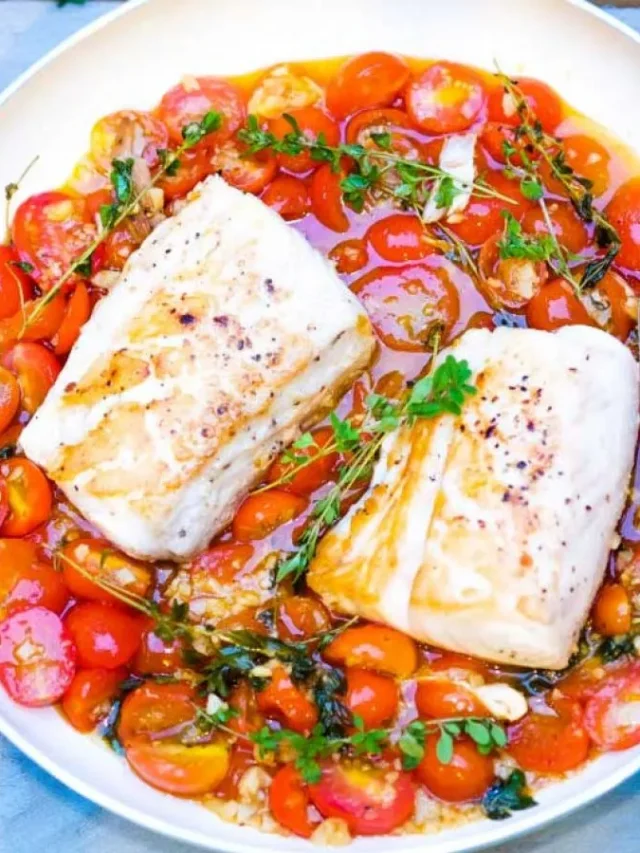 Pan-seared Cod In White Wine Tomato Sauce